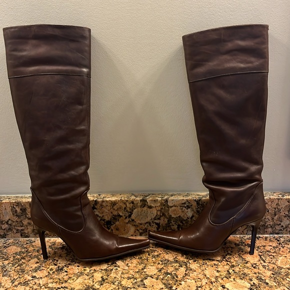 Brown Boots - Heels - 100% Leather - Picture 2 of 8